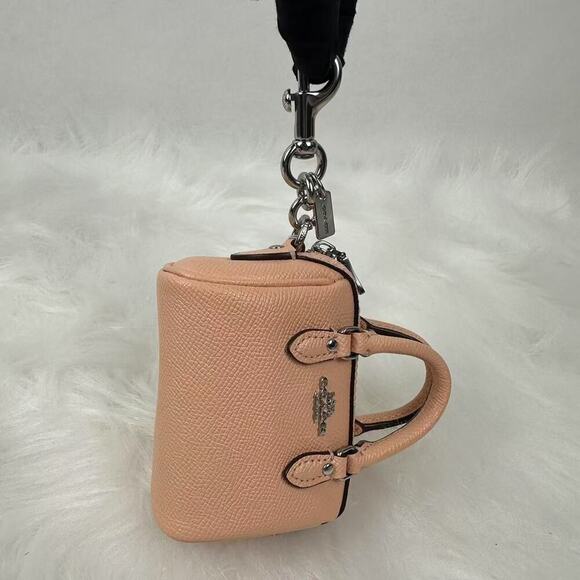 Coach Mini Rowan Satchel Bag Charm In Faded Blush Keychain CU279 NWT - Picture 4 of 5